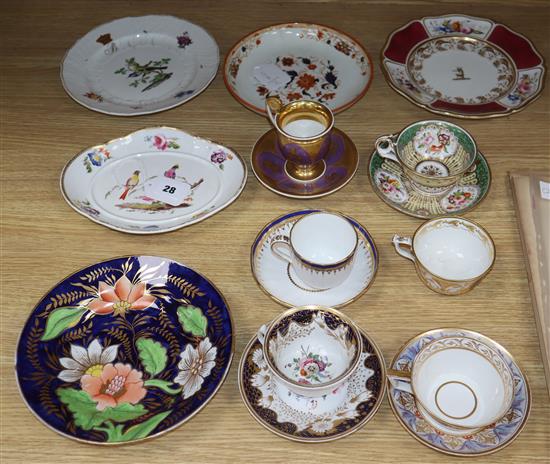 A collection of 19th century English porcelain teawares